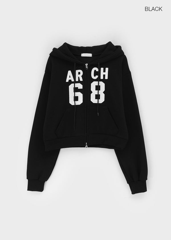 Slectro Embroidered Fleece Two-way Hooded Zip-up (Set Available)