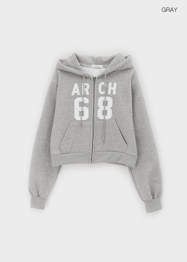 Slectro Embroidered Fleece Two-way Hooded Zip-up (Set Available)