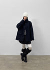 Etoning High-neck Wool Half Coat