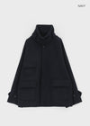 Etoning High-neck Wool Half Coat