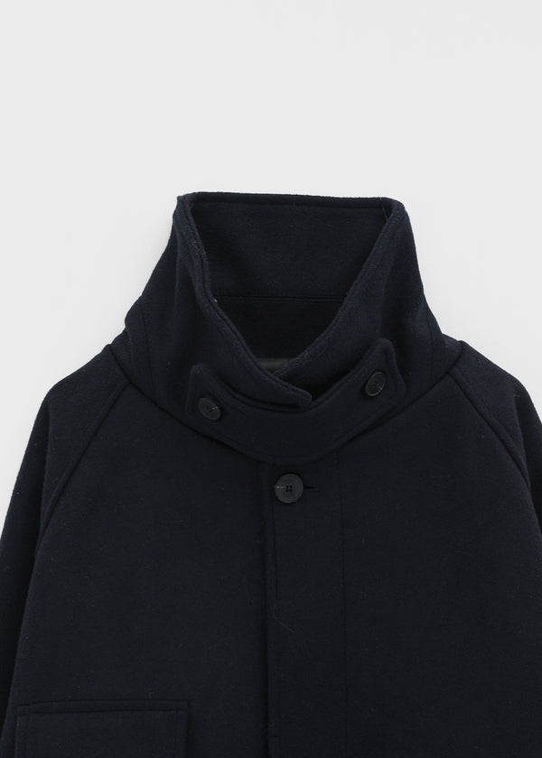 Etoning High-neck Wool Half Coat