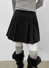 Kurit Wool Pleated Mini Skirt
