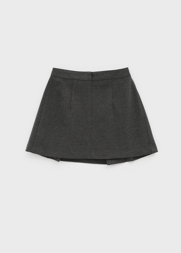 Kurit Wool Pleated Mini Skirt