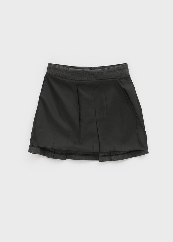 Kurit Wool Pleated Mini Skirt