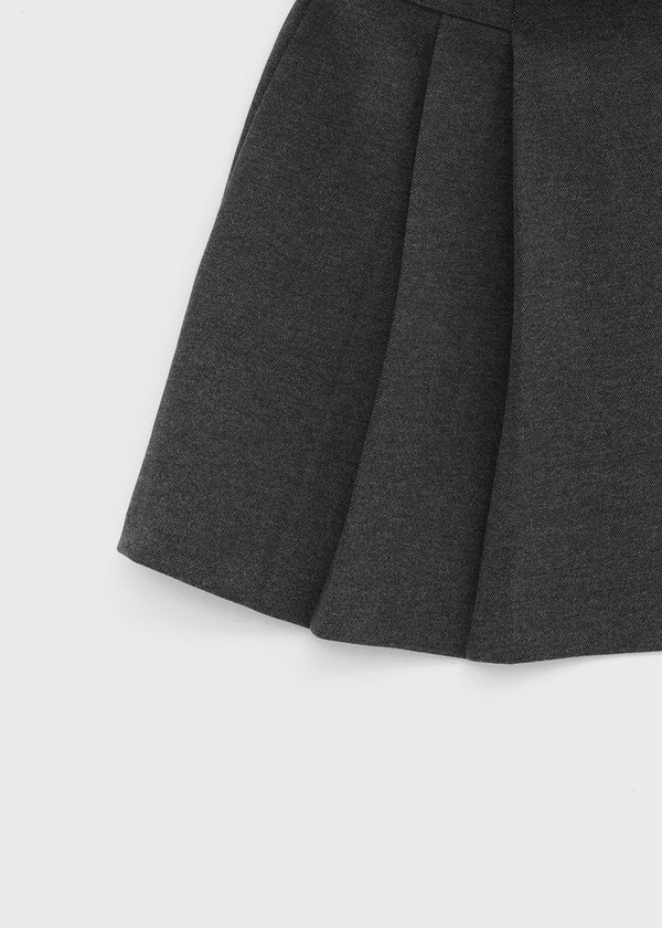 Kurit Wool Pleated Mini Skirt