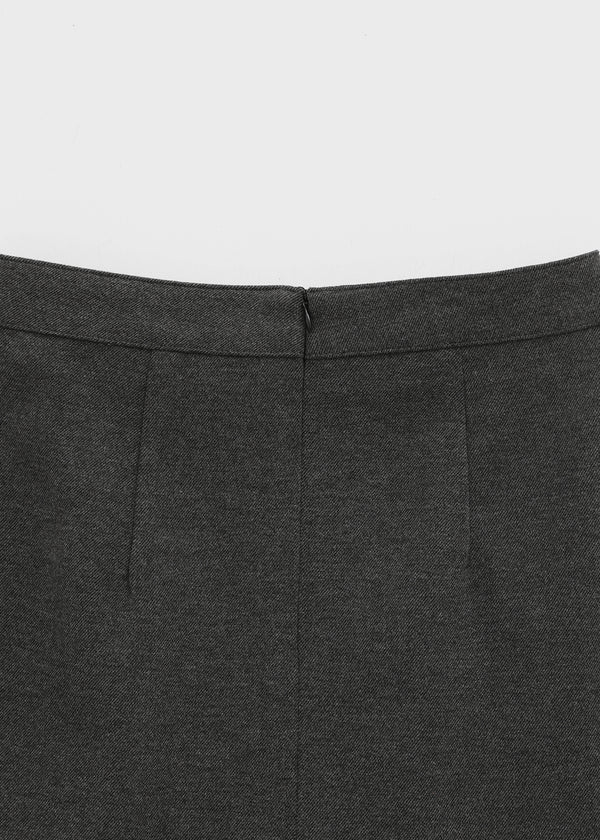 Kurit Wool Pleated Mini Skirt