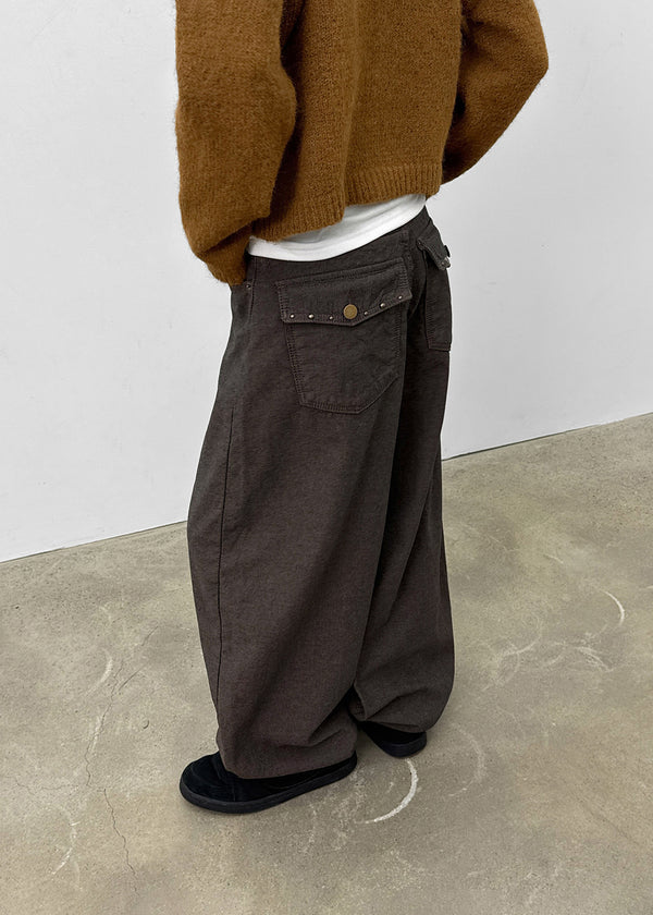 Levitz Fleece Wide Cotton Pants