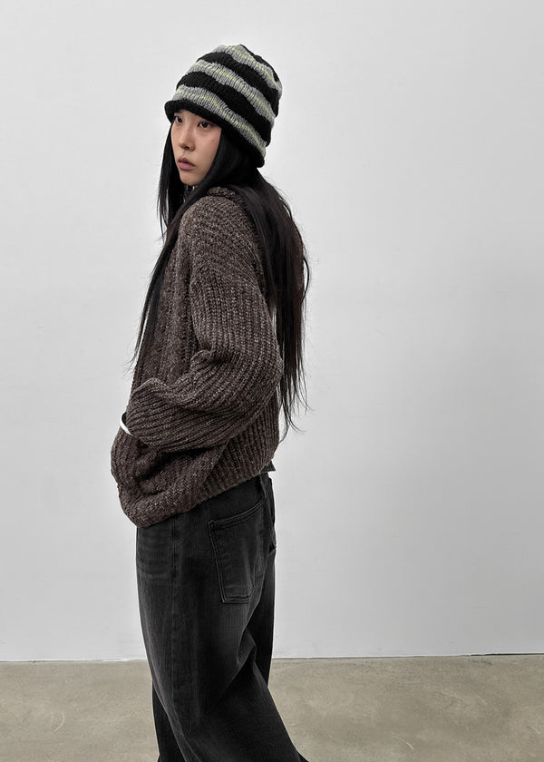 Dakun Cable Knit Hooded Cardigan