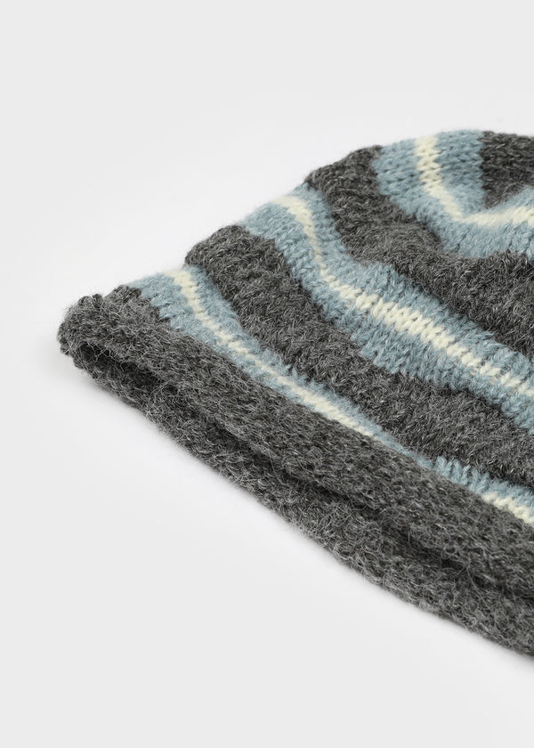 Delph Wave Three-tone Wool Knit Beanie