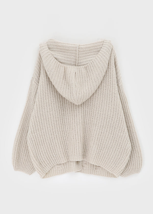 Dakun Cable Knit Hooded Cardigan