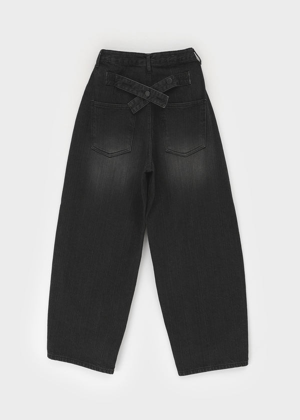 Gente Washing Bijou Wide Fleece Denim Pants