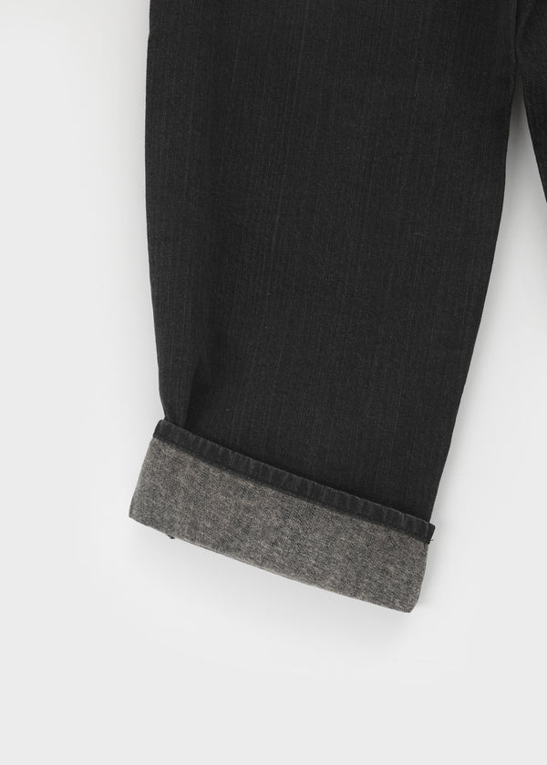 Gente Washing Bijou Wide Fleece Denim Pants