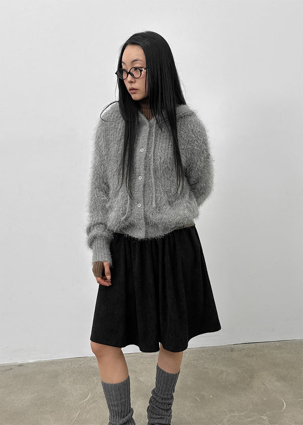 Bune Boucle Knit Hooded Cardigan