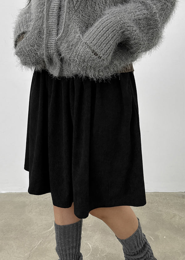 Jimk Flare Corduroy Midi Skirt