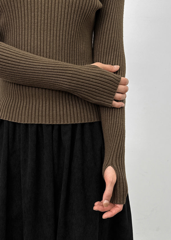 Dickel Ribbed Knitwear Warmer Turtleneck