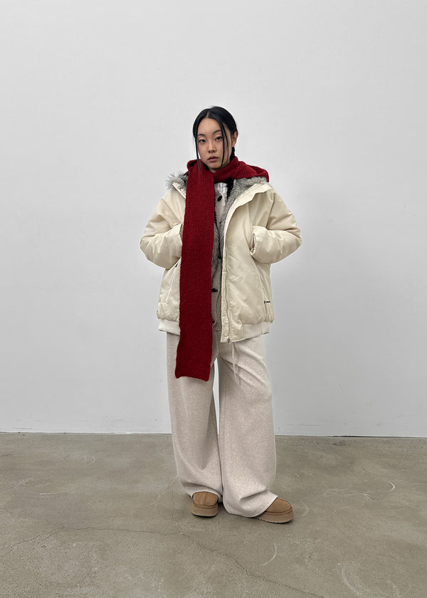 Tubular Fur Trimming Dumb Down Jumper (3 Oz)