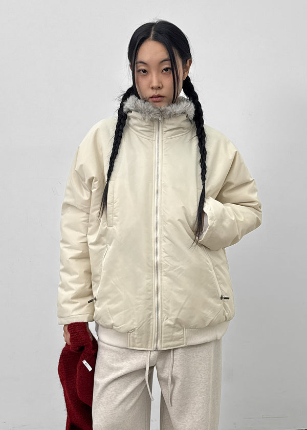 Tubular Fur Trimming Dumb Down Jumper (3 Oz)