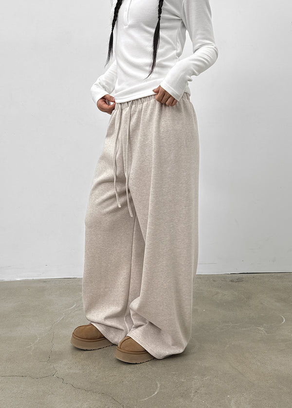 Tilki Bonded Fleece Soft Wide Banding Pants