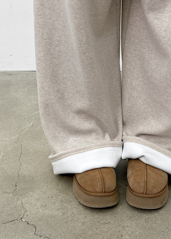 Tilki Bonded Fleece Soft Wide Banding Pants