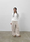 Tilki Bonded Fleece Soft Wide Banding Pants