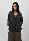 Dakun Cable Knit Hooded Cardigan