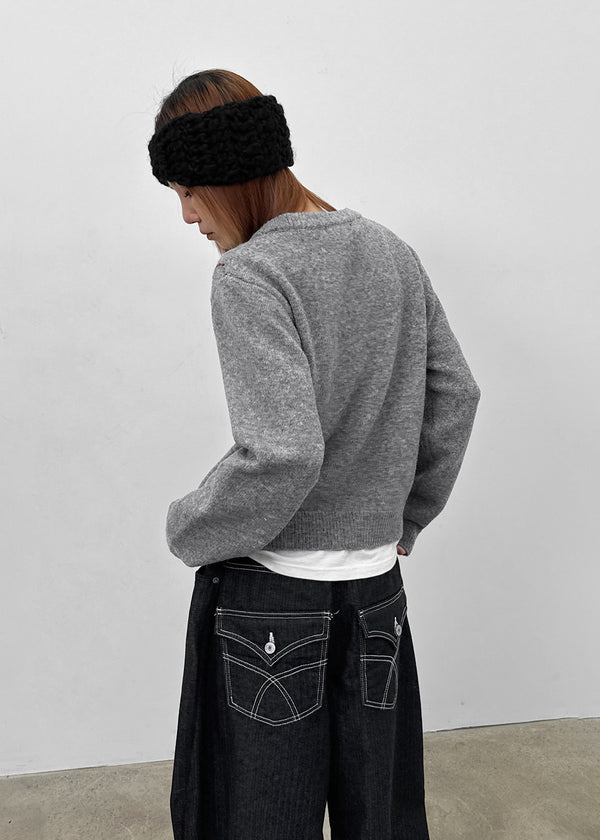 Plinilo Argyle Wool Knit Cardigan