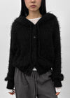Bune Boucle Knit Hooded Cardigan