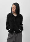 Bune Boucle Knit Hooded Cardigan