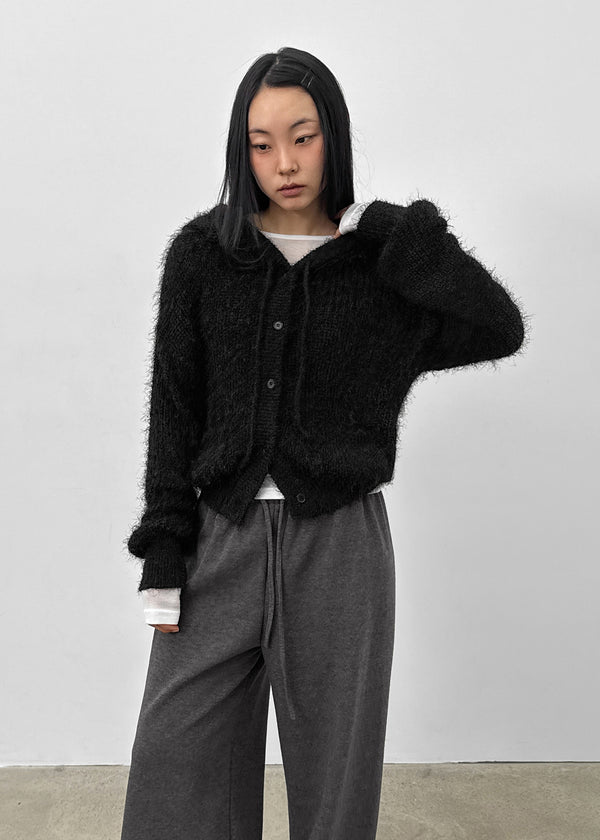 Bune Boucle Knit Hooded Cardigan