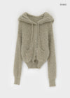 Bune Boucle Knit Hooded Cardigan