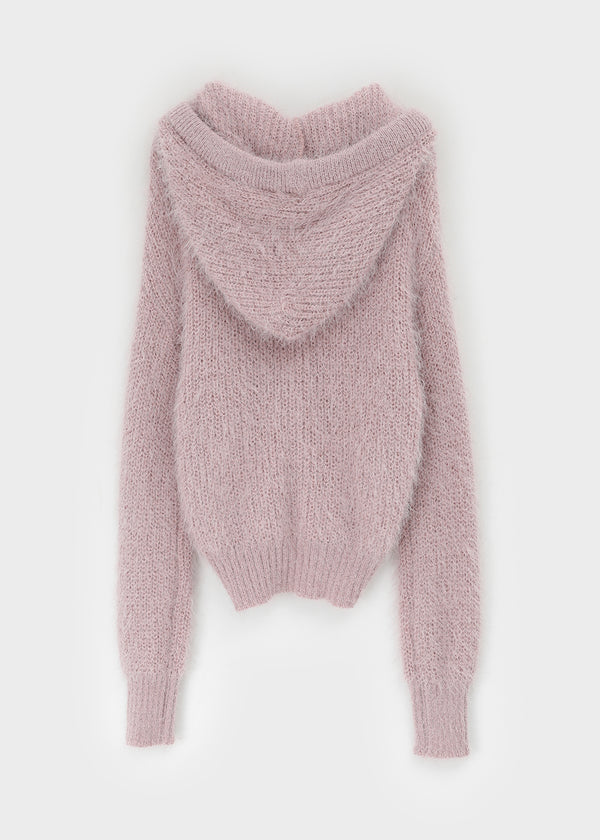 Bune Boucle Knit Hooded Cardigan
