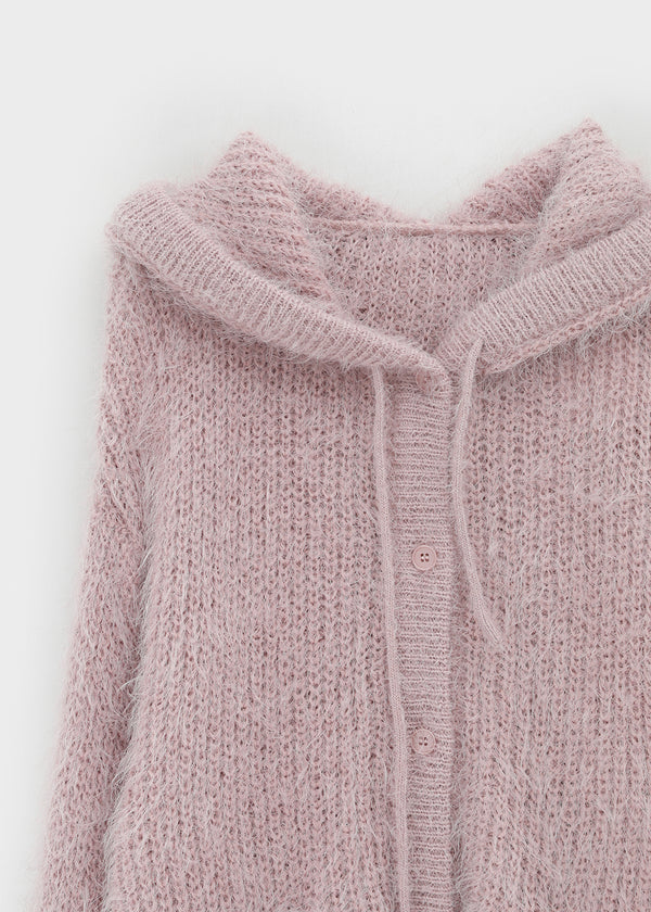 Bune Boucle Knit Hooded Cardigan