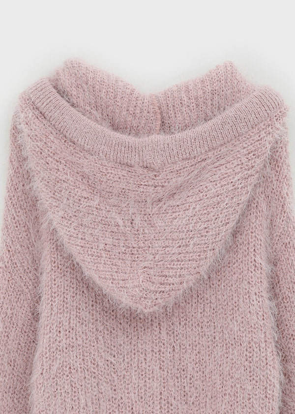 Bune Boucle Knit Hooded Cardigan