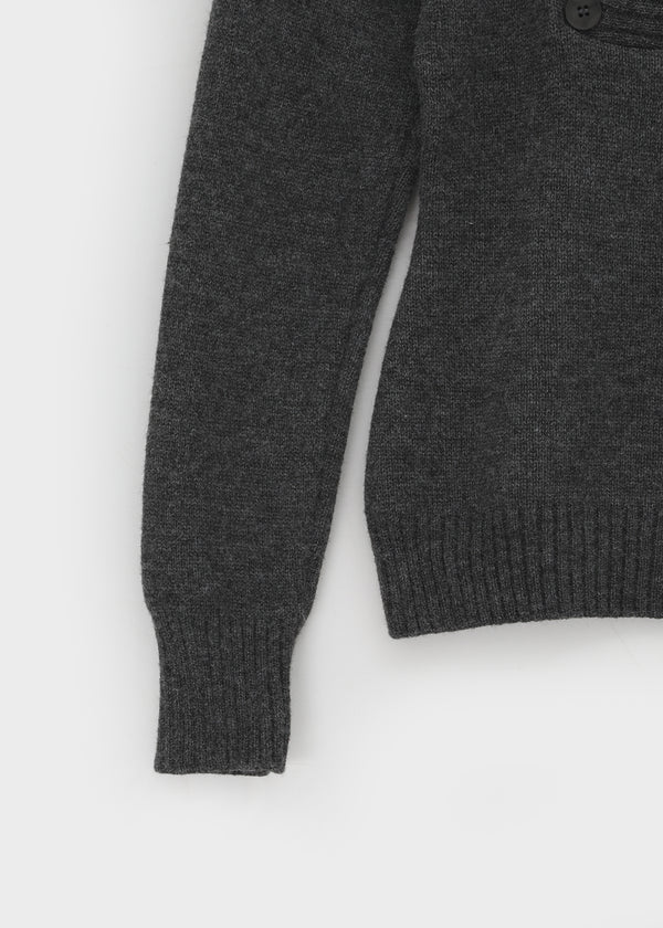 Ueki Button Off-shoulder Knit