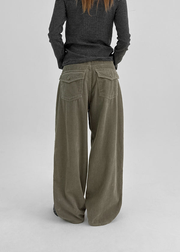 Mesmin Back Pocket Corduroy Cotton Pants