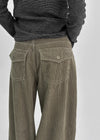Mesmin Back Pocket Corduroy Cotton Pants