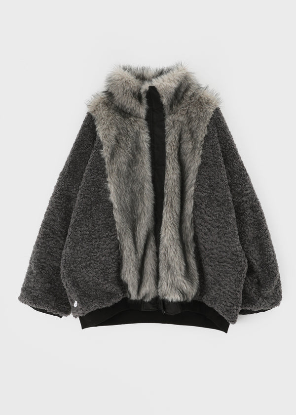 Tubular Fur Trimming Dumb Down Jumper (3 Oz)