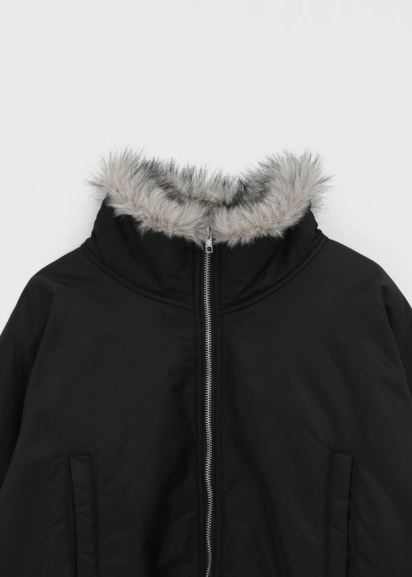 Tubular Fur Trimming Dumb Down Jumper (3 Oz)