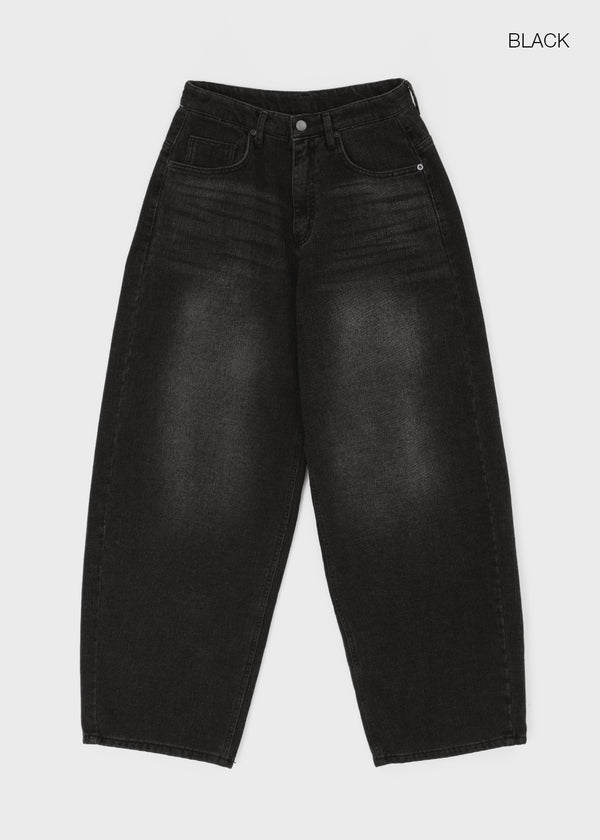 Netk Wash Wide Fleece Denim Pants