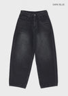 Netk Wash Wide Fleece Denim Pants