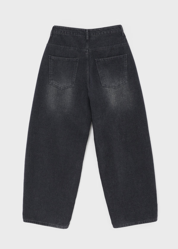 Netk Wash Wide Fleece Denim Pants