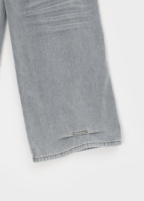Bevan Raised Fleece Wide Denim Pants