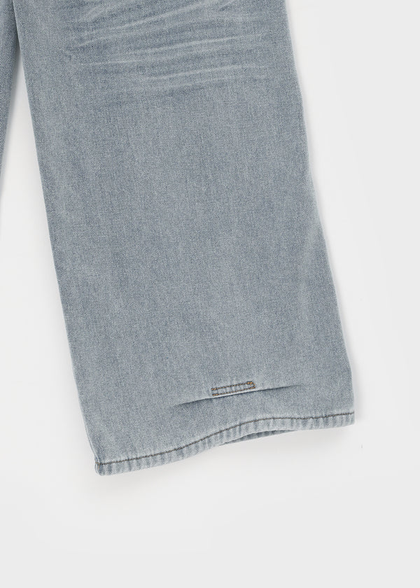Bevan Raised Fleece Wide Denim Pants