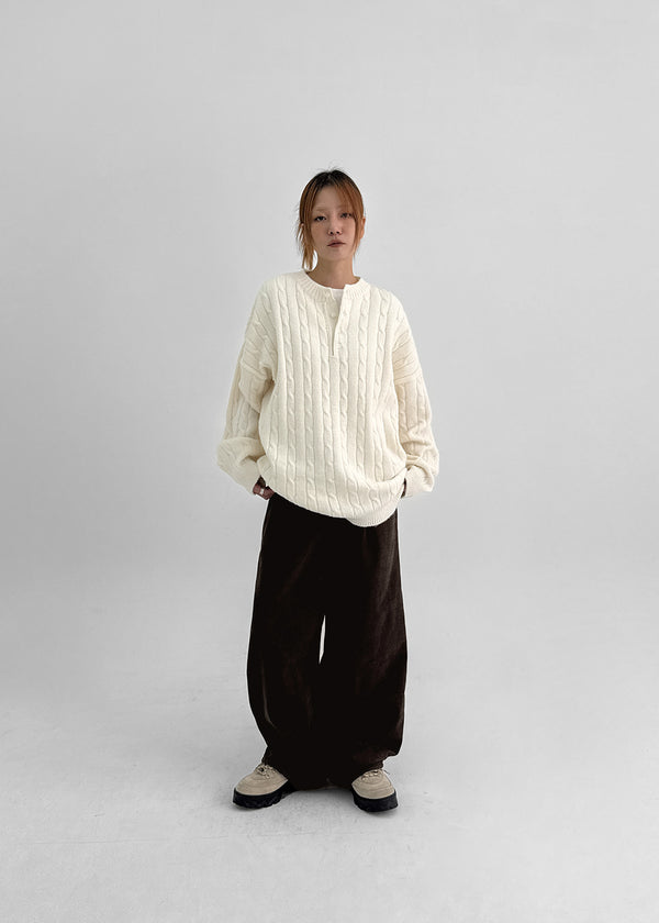 Non-tem Velvet Fleece Straight Cotton Pants