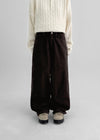 Non-tem Velvet Fleece Straight Cotton Pants