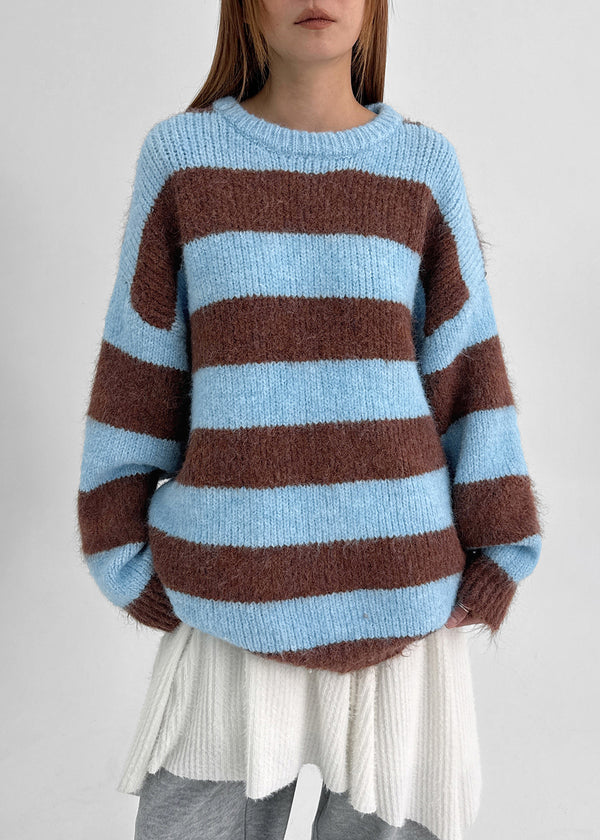Mite Stripe Loose Fit Wool Knit