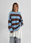 Mite Stripe Loose Fit Wool Knit