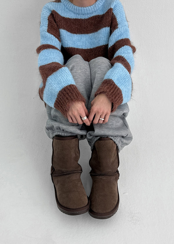 Mite Stripe Loose Fit Wool Knit