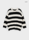 Mite Stripe Loose Fit Wool Knit