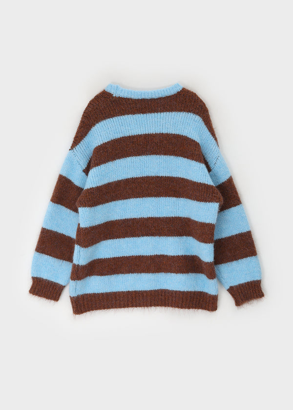 Mite Stripe Loose Fit Wool Knit